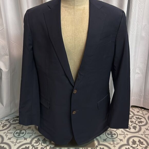 Brooks Brothers Two-Button Explorer Fitzgerald Navy 42L C39 - Picture 2 of 13
